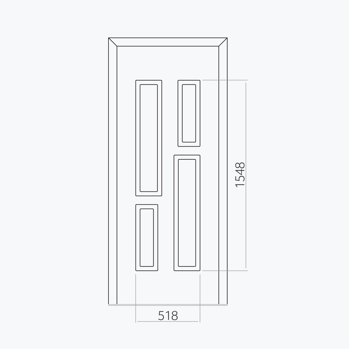 Aluline deurpanelen 434 aluline 91