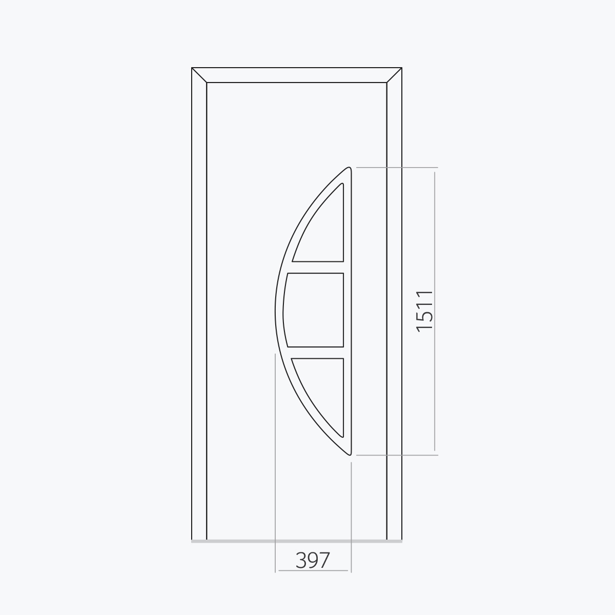 Aluline deurpanelen 372 ekoline 56