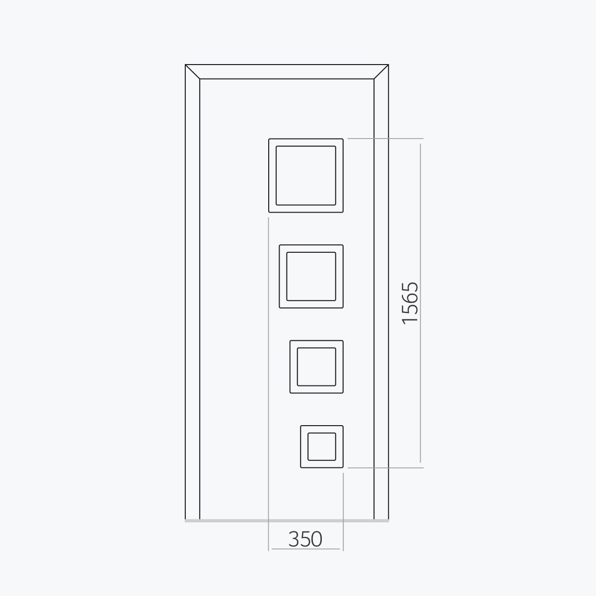 Aluline deurpanelen 406 ekoline 77