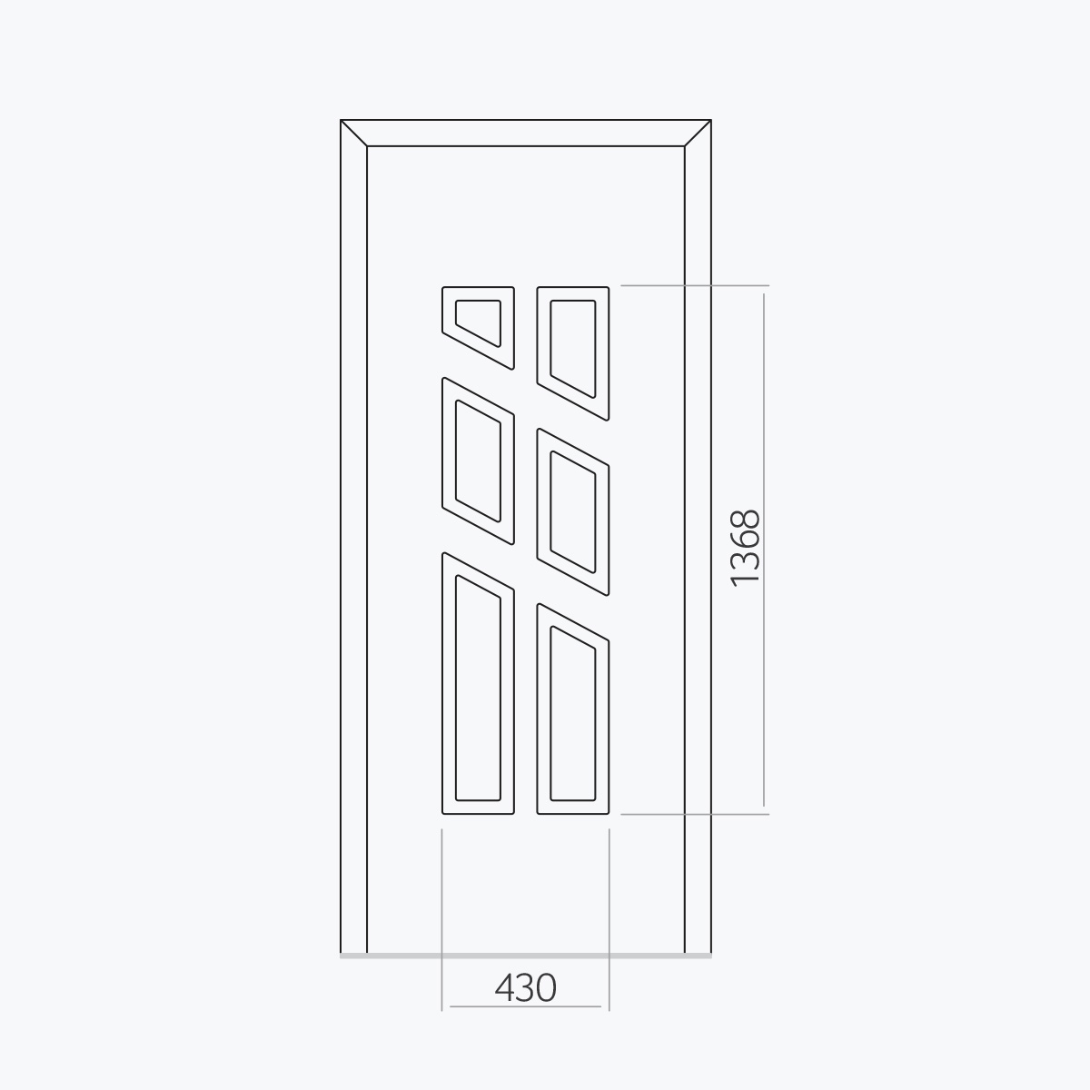 Aluline deurpanelen 428 ekoline 88