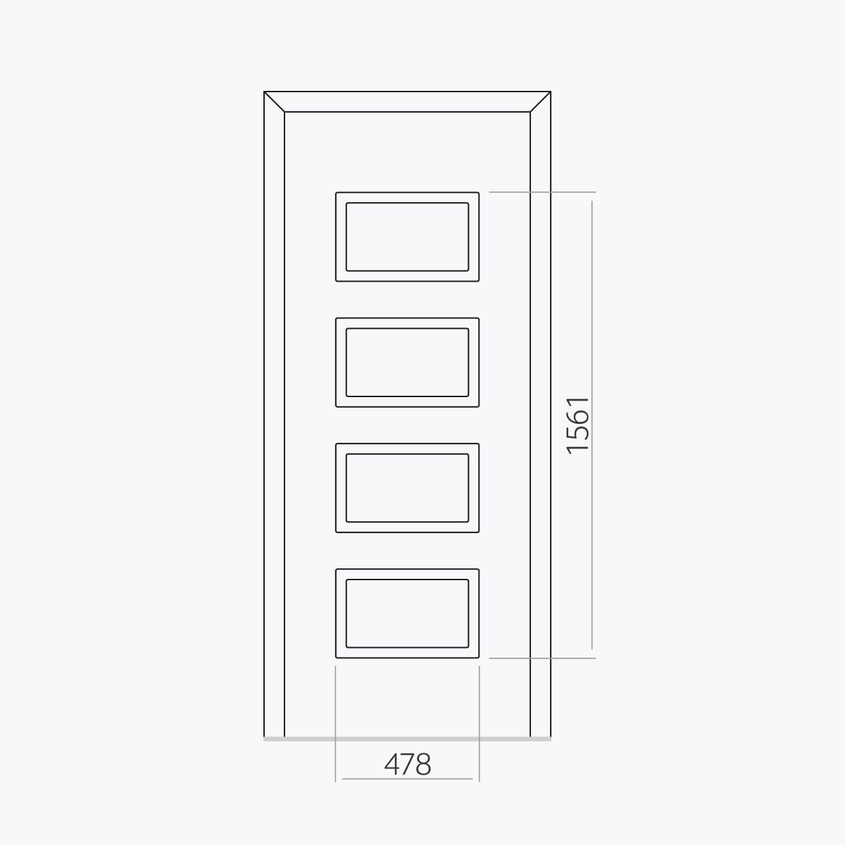 Aluline deurpanelen 436 ekoline 92