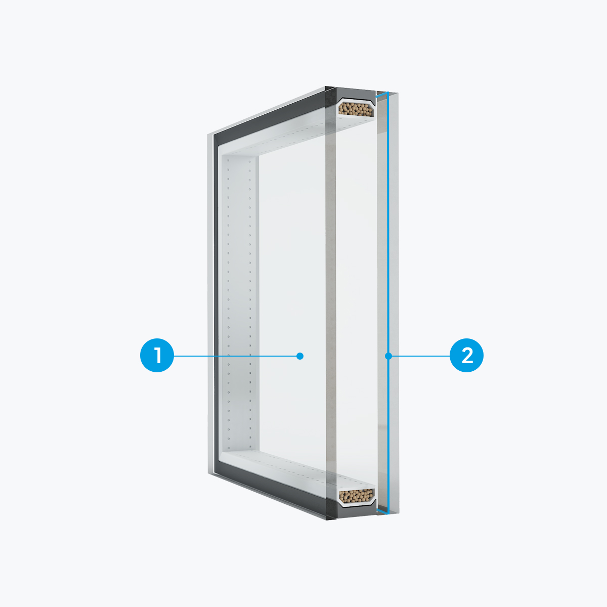 WoodLine deurpanelen 1 szyba panel 24mm