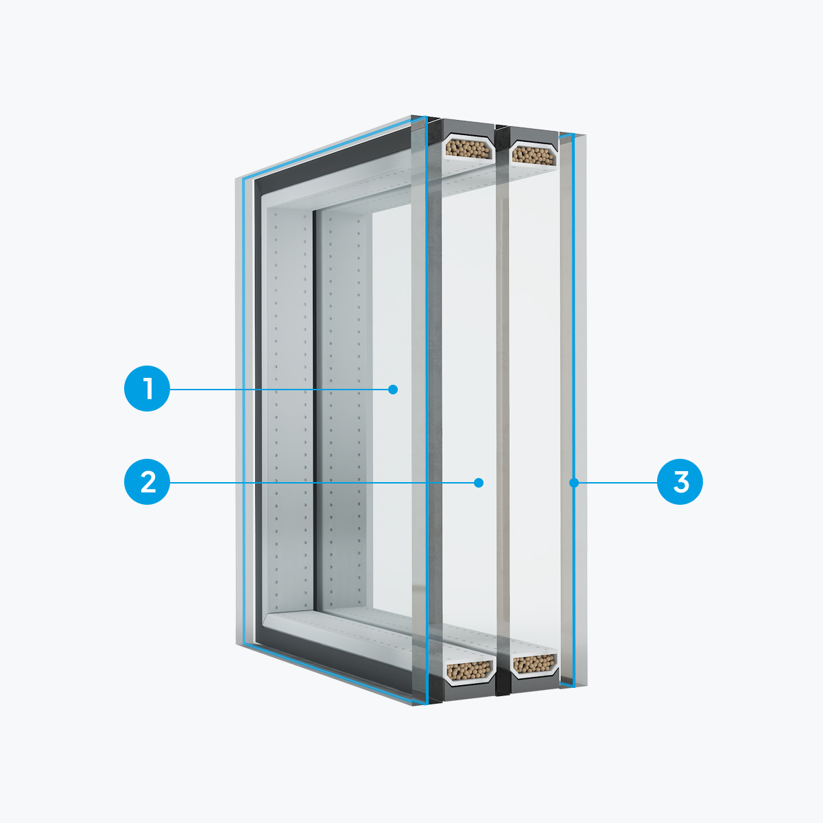 WoodLine deurpanelen 7 szyba panel 48mm
